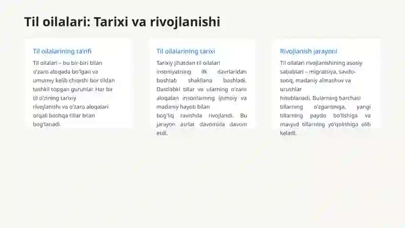 Til oilalari va ularning o'zaro aloqalari 3