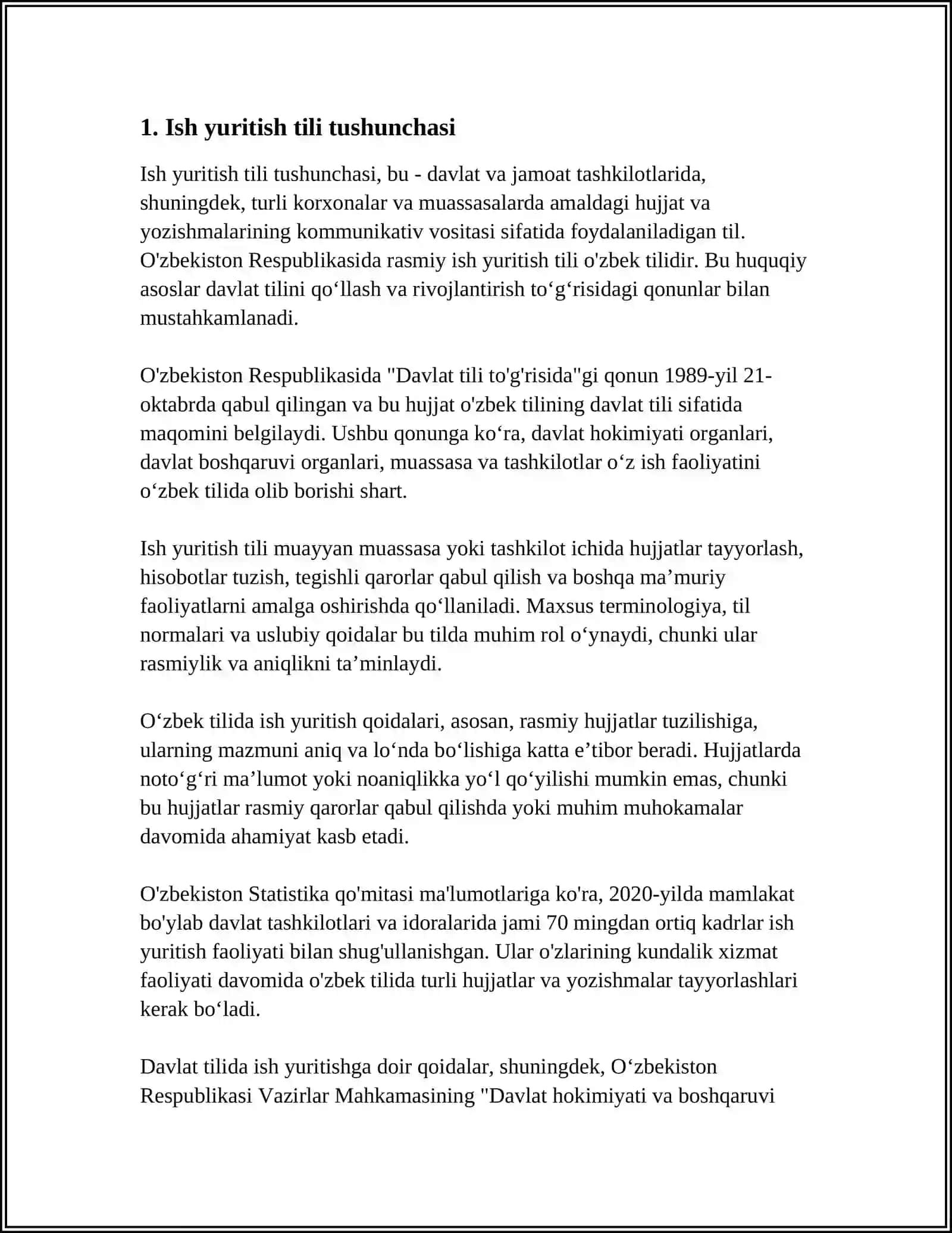 ISH YURITISH TILI VA USLUBI 3