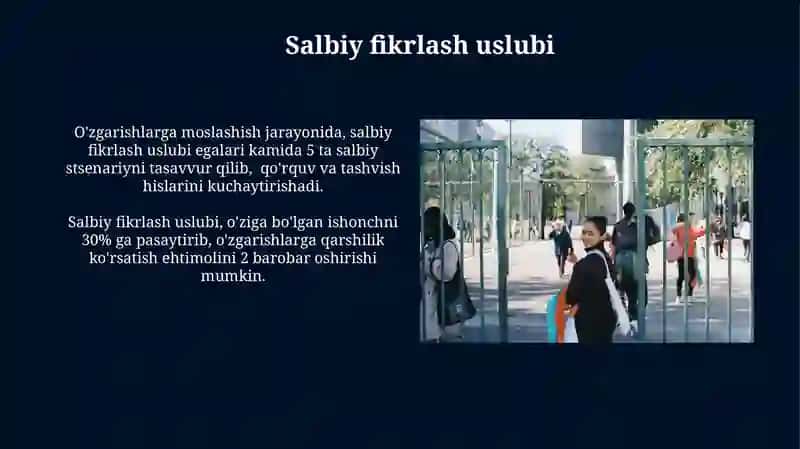 O'zgarishlarga To'sqinlik Qilish 3