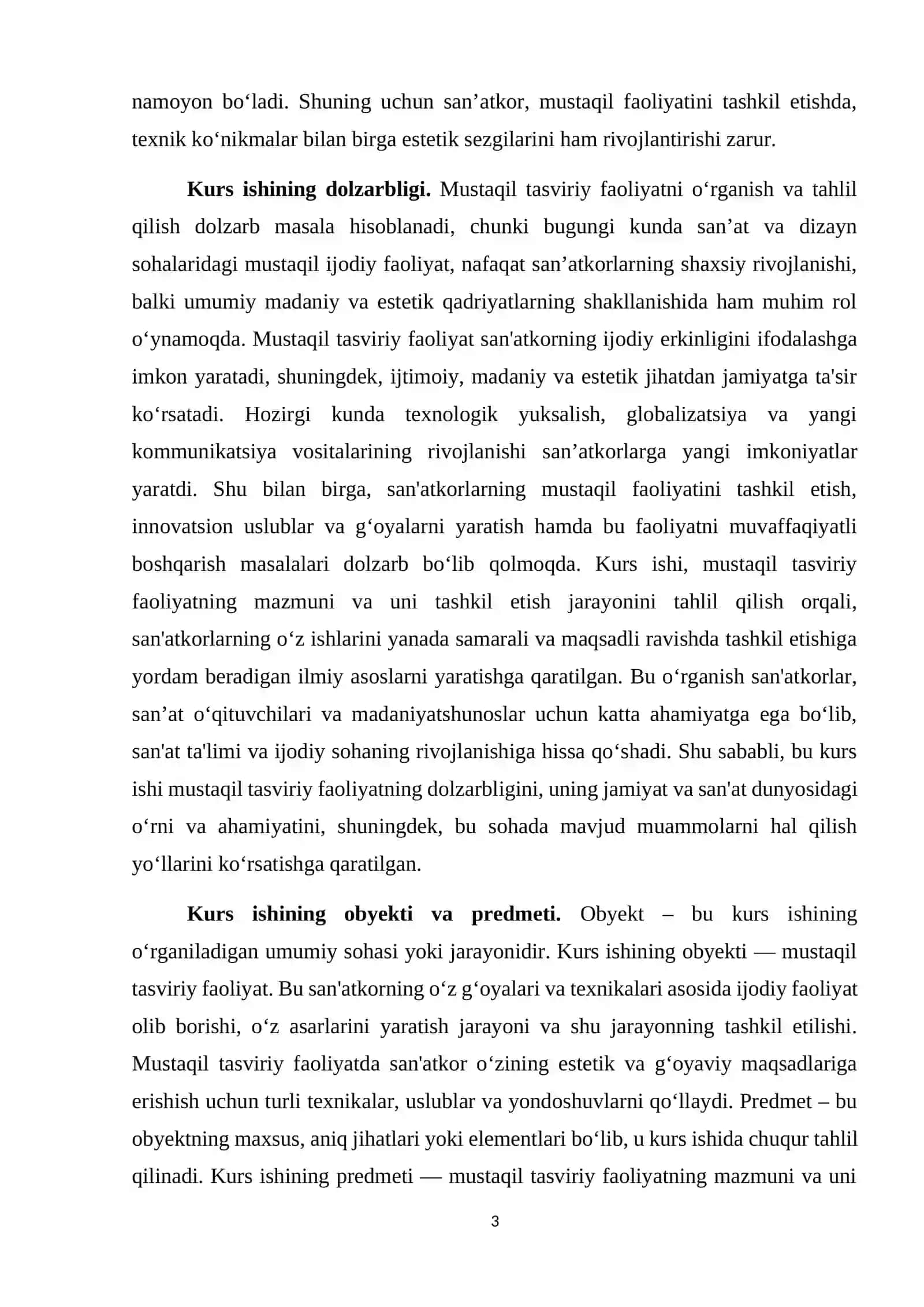 Tasviriy San'atning Mustaqil Faoliyati 3