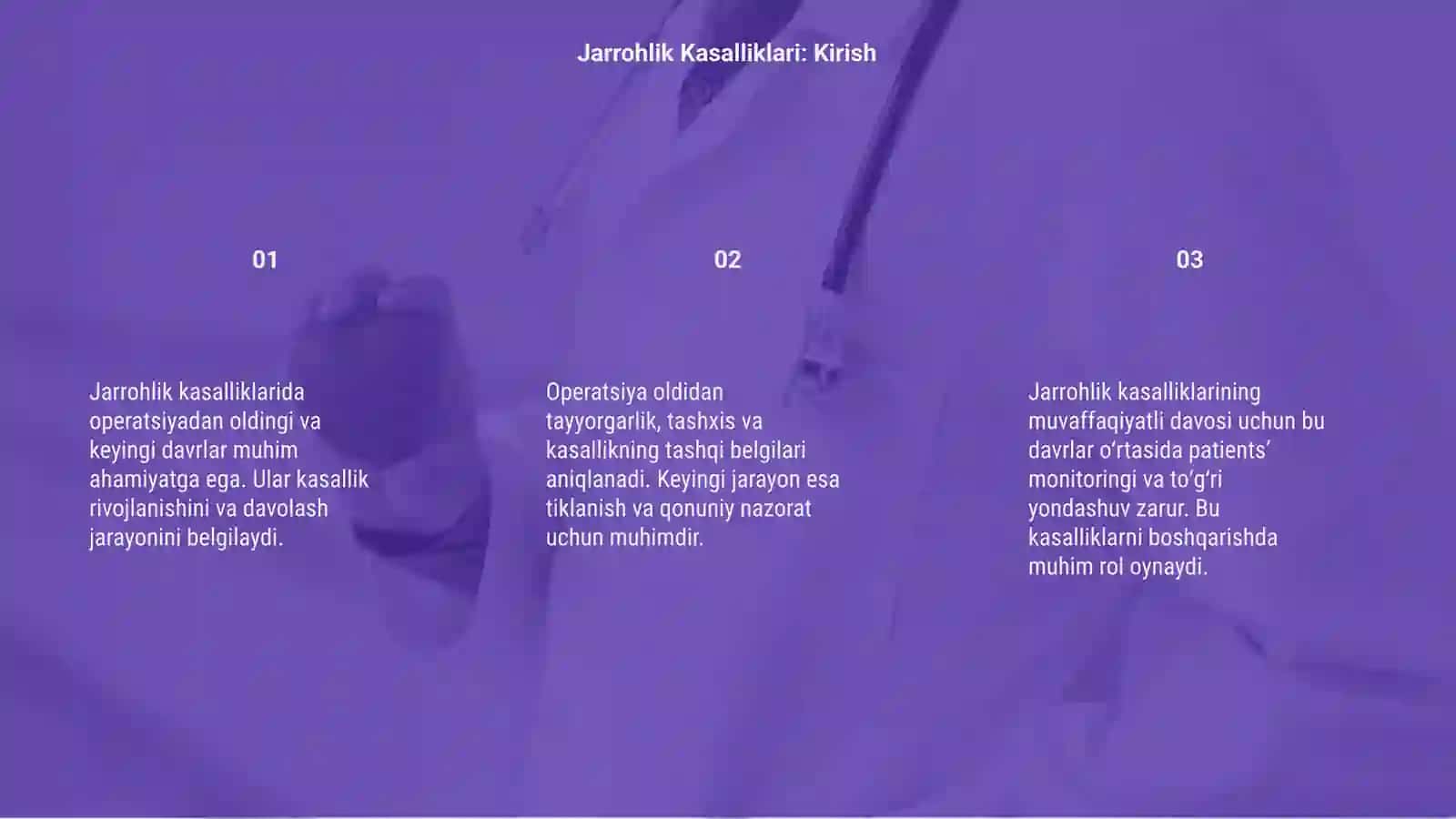 Jarrohlik kasalliklaridagi operatsiyadan oldingi va keyingi kasalliklar 3
