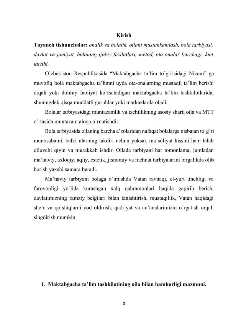 Maktabgacha ta'lim tashkilotining oila bilan hamkorligi 3