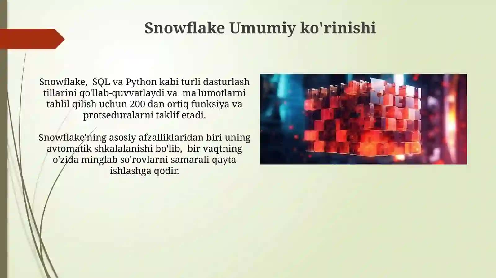 Bulutli ma’lumotlar omborlari: Snowflake va Redshift 3