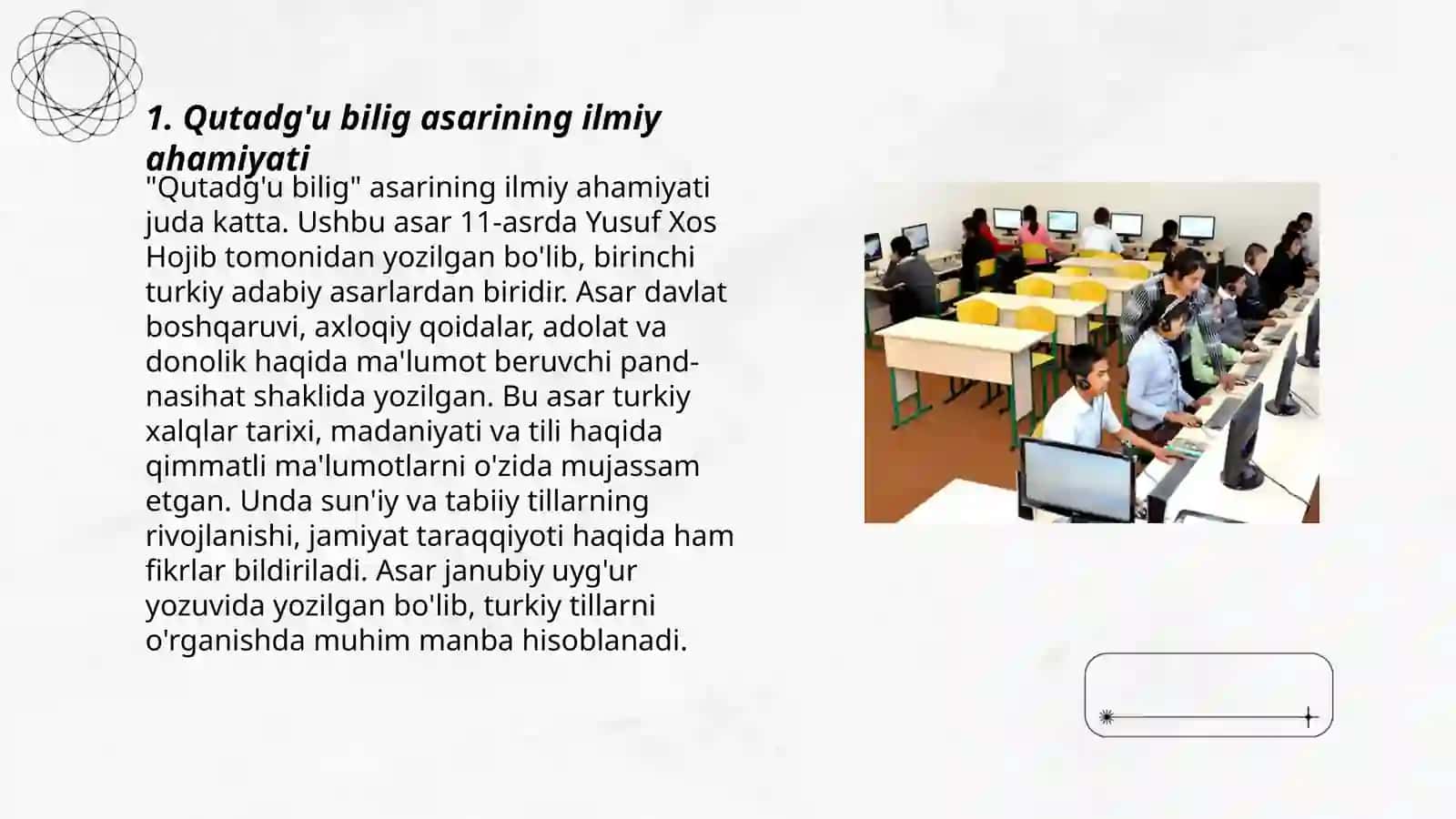 Qutadg'u bilig asarining ilmiy, ta'limiy, axloqiy ahamiyati 3