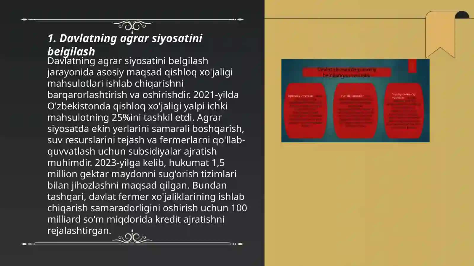 Davlatning Agrar siyosati 3