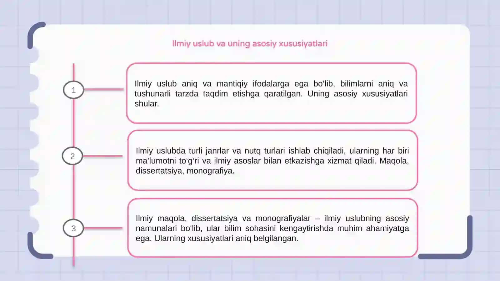 Ilmiy uslub va uning oʻziga xos xususiyatlari 3