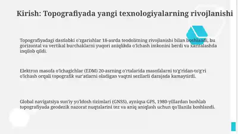 Topografiyada yangi texnologiyalar 3