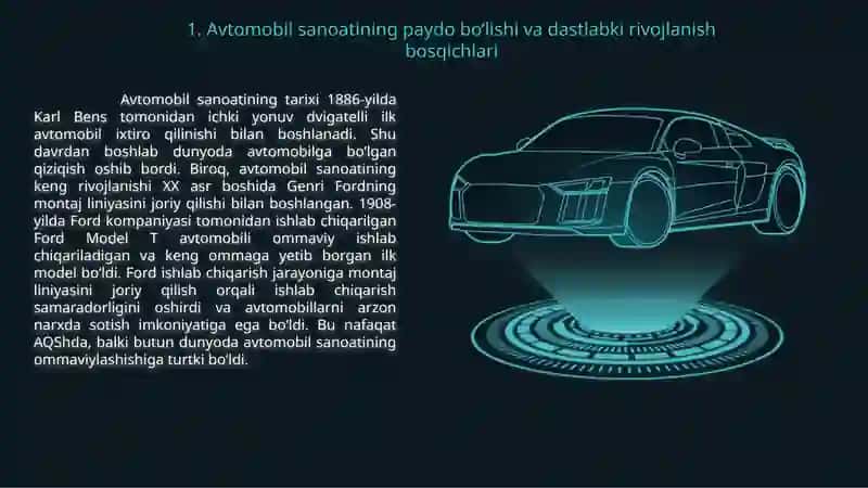 Avtomobil Sanoatining Rivojlanish Taraqqiyoti 3