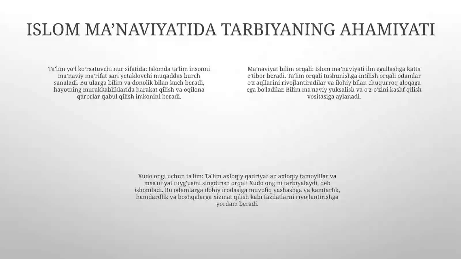 Islom Ma'Naviyatida Ta'Lim-Tarbiya 3