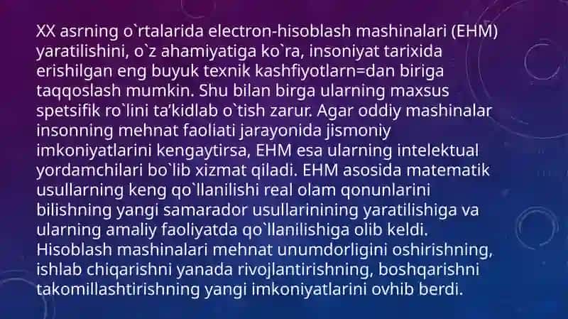 Insonning tilifaoliyatini kompyuterda modellashtirish 3