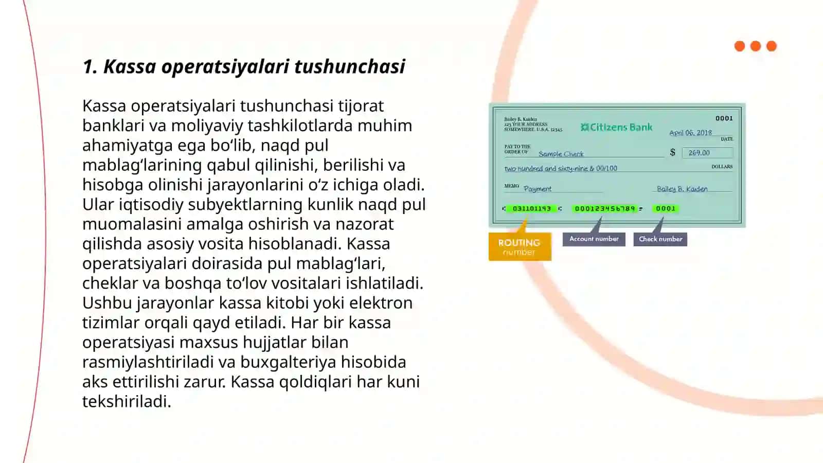 Kassa muomalalari hisobi 3
