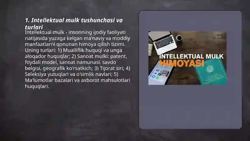 Intellektual mulk va uni himoyalash usullari 3