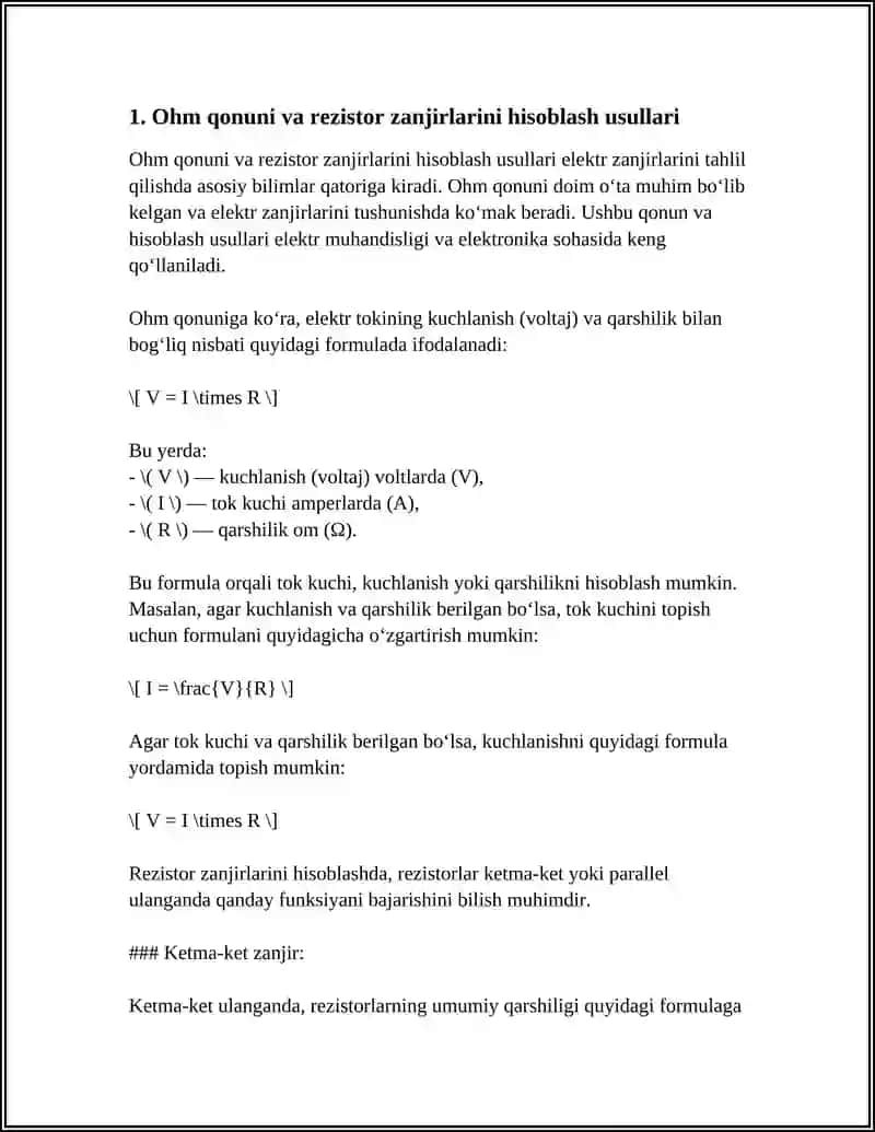 ELEKTR ZANJIRLARINI HISOBLASH USULLARI 3