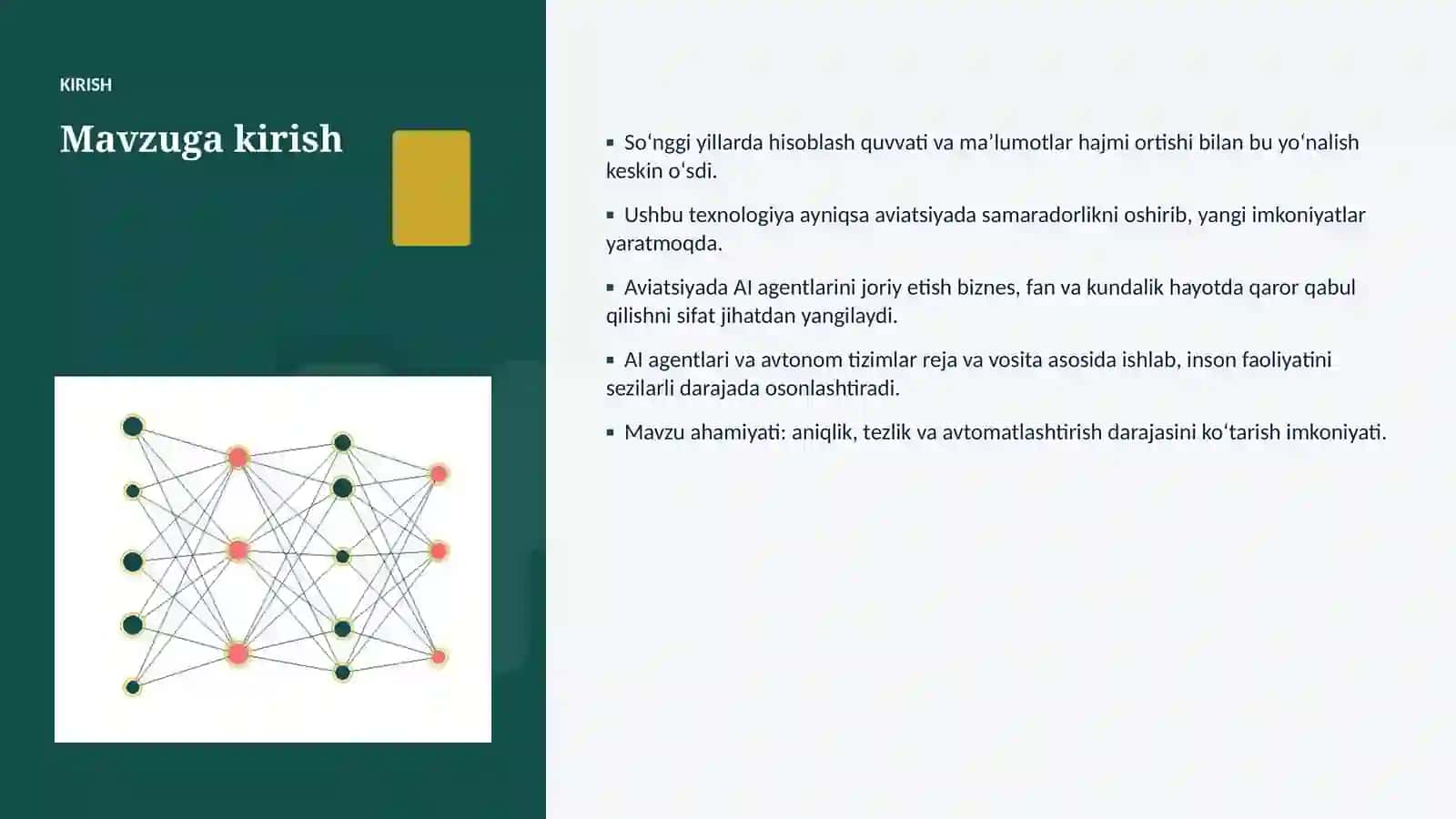 Proffesional Taqdimot - AI agentlarini joriy etish 3