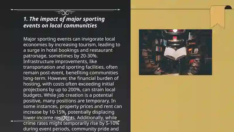 the impact of major sporting events on local communities 3