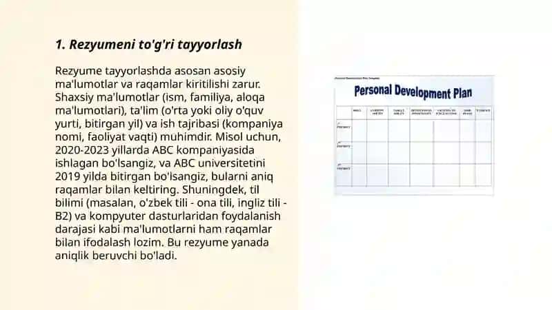 Rezyume tayyorlash 3
