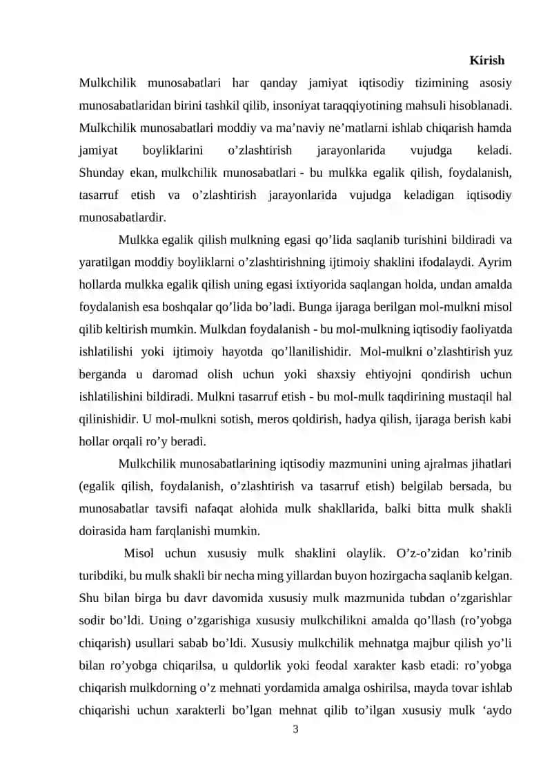 Mulkchilik munosabatlari 3