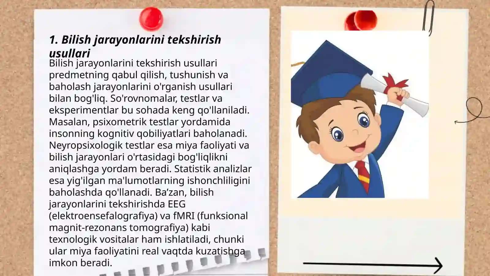 Bilish jarayonlarini tekshirish metodikasi 3