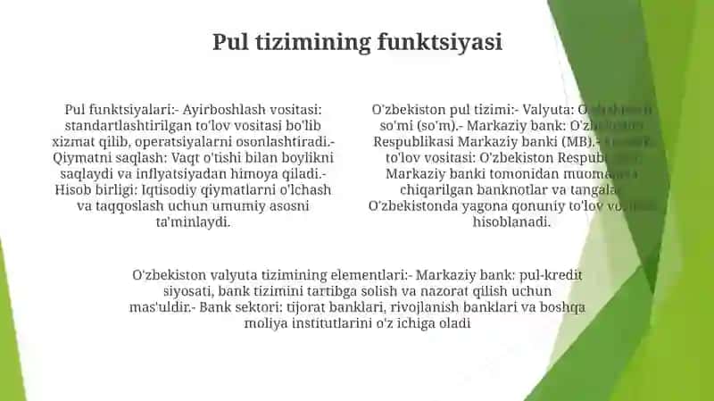 O'Zbekiston Respublikasi Pul Tizimi Va Uning Elementiari 3
