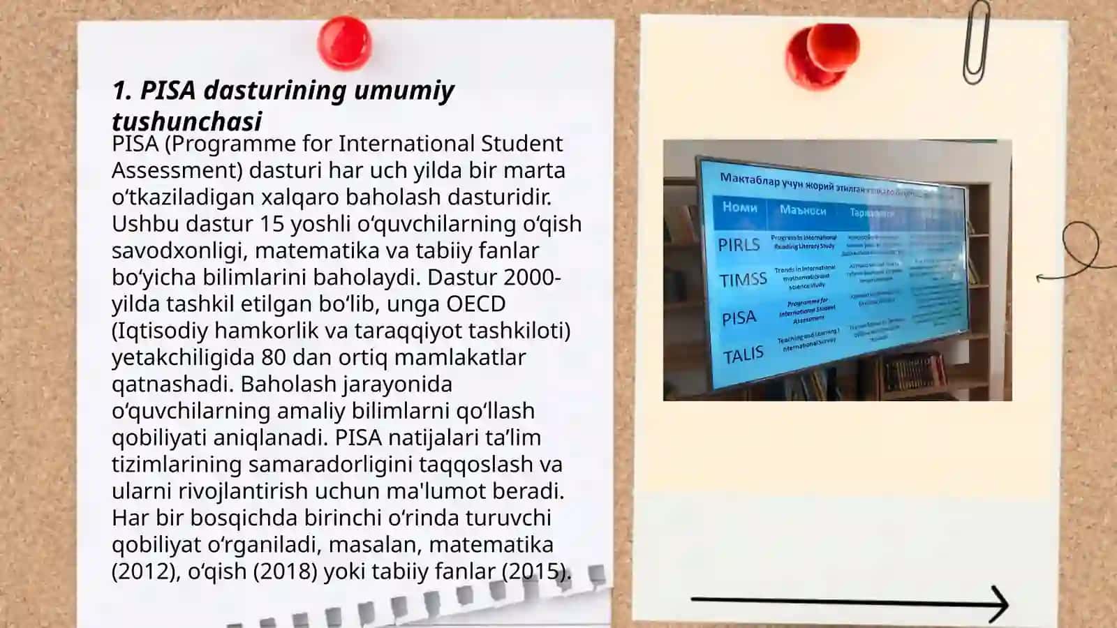 PISA xalqaro baholash dasturi mazmun va mohiyati 3