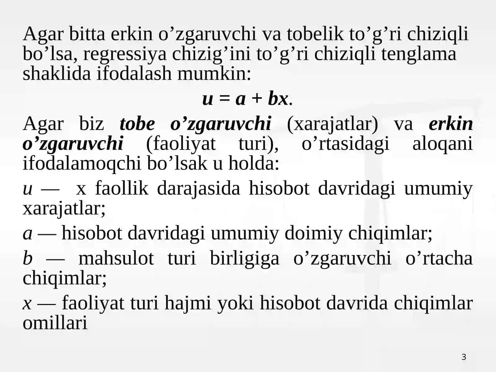 XARAJATLARNI BAHOLASH VA ULAR DINAMIKASI 3
