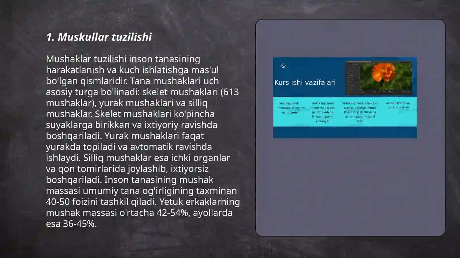 Muskullarning ishi va biomexanikasi 3