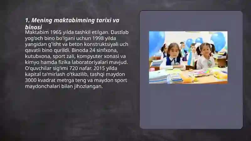 Mening maktabimning tarixi va binosi 3