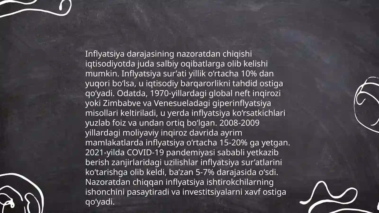Inflyatsiya darajasining nazoratdan chiqishi 3