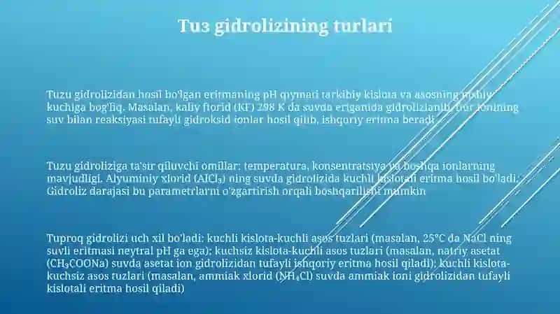 Tuzu gidroliz 3