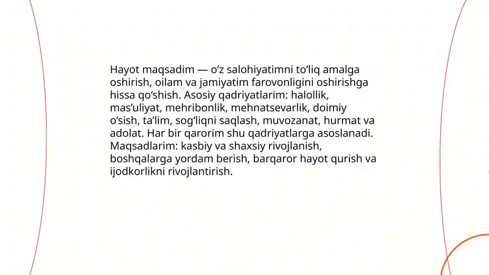Mening hayot falsafam 3