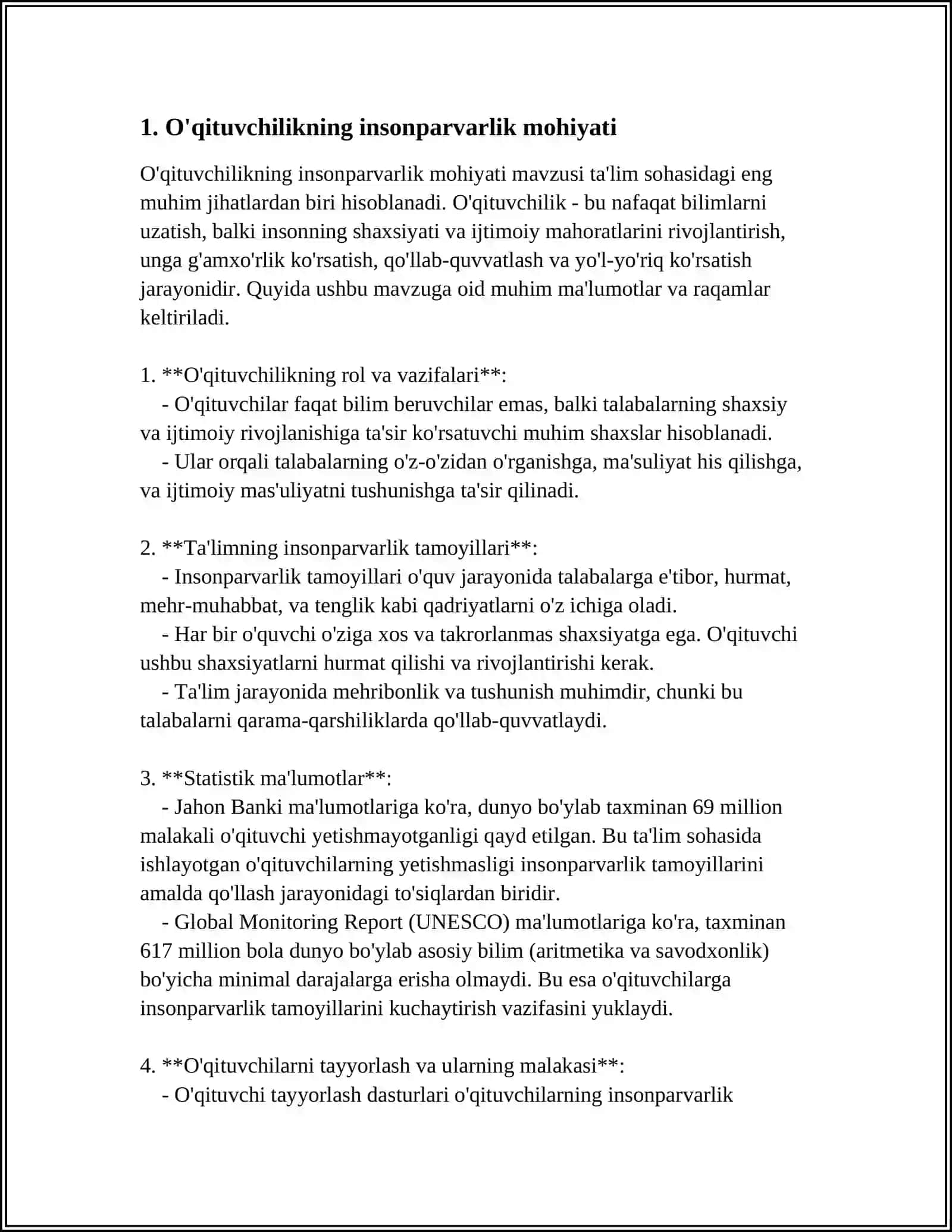 O'qituvchilikning Insonparvarlik Yonalishi 3