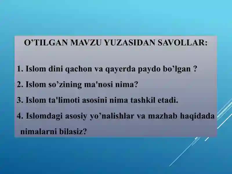 Islomning asosiy manbalari 3
