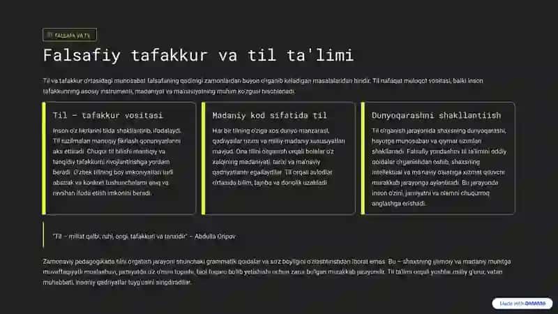 Ona tili o'qitish metodikasi: Pedagogik sikldagi mustaqil fan 3