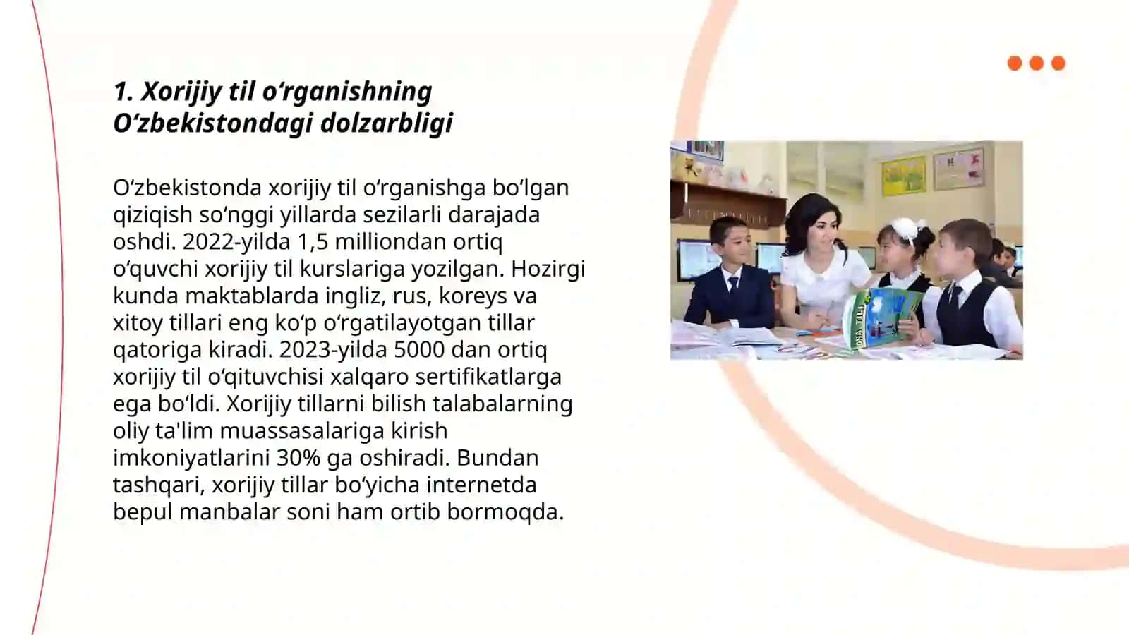 Xorijiy til sovodxonligi Yangi O'zbekiston taraqqiyoti 3