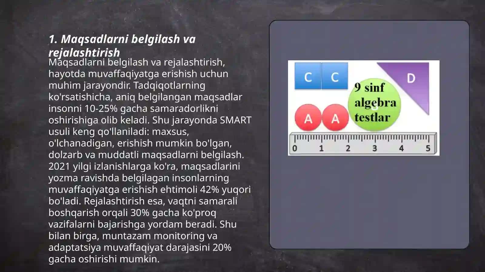 Maqsadlarni belgilash va rejalashtirish 3