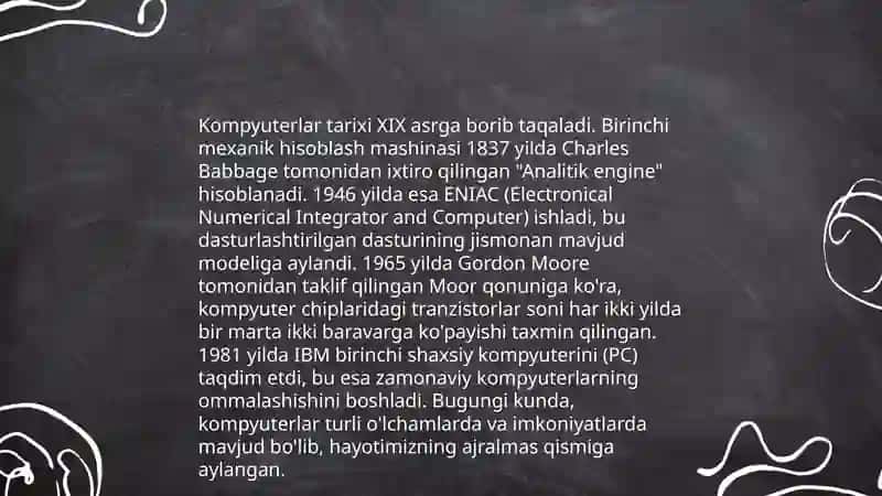 Kompyuter haqida maʼlumot va uning kelib chiqishi haqida 3