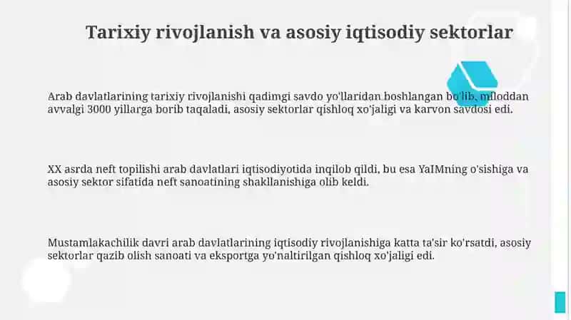 Arab mamlakatlaridagi iqtisodiy qarashlar 3