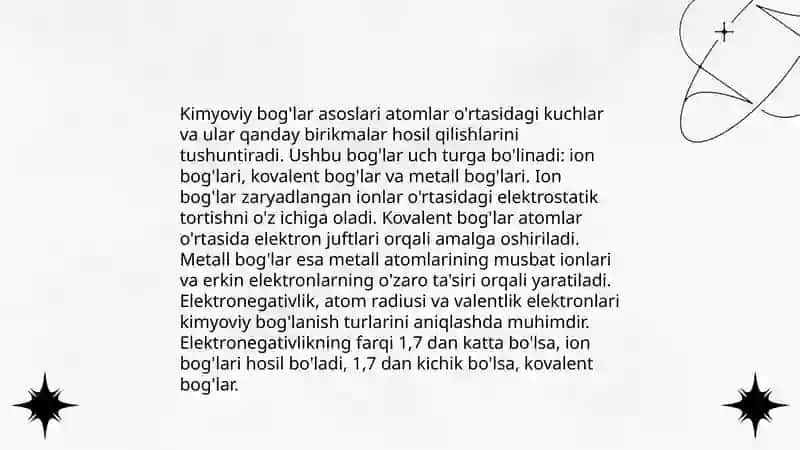 Kimyoviy bog'lar asoslari 3
