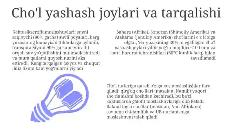 Cho'l yashash joylari va tarqalishi 3