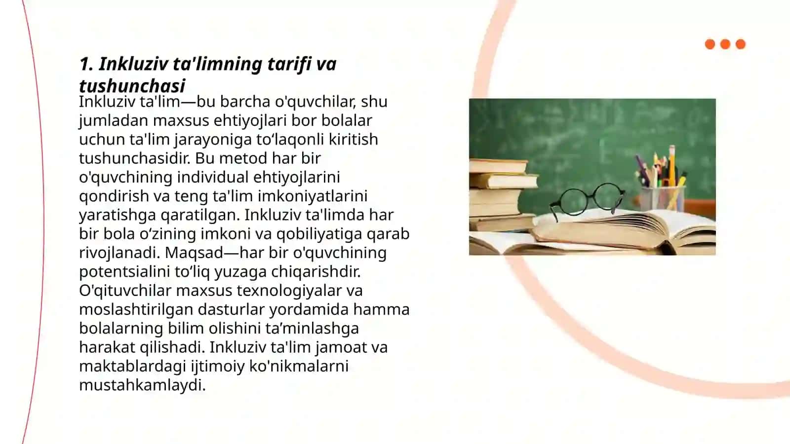 Inkluziv ta'limning tarifi va tushunchasi 3