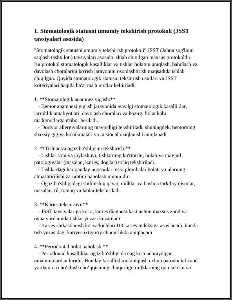 Stomatologik Statusni Tekshirish Usullari 3