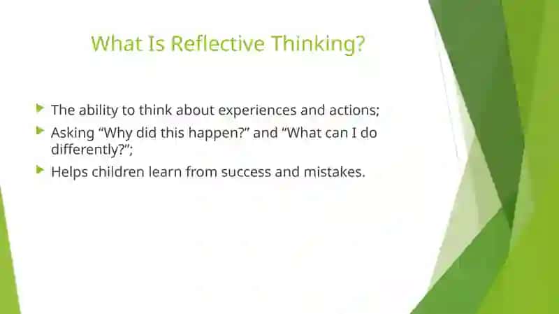 The development of a reflective approach and creative thinking in children 3