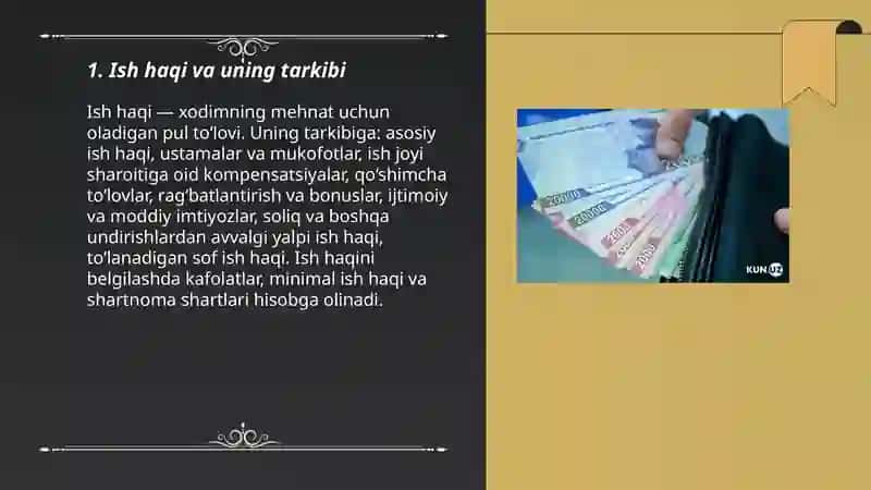 Ish haqi va mehnat munosabatlari 3