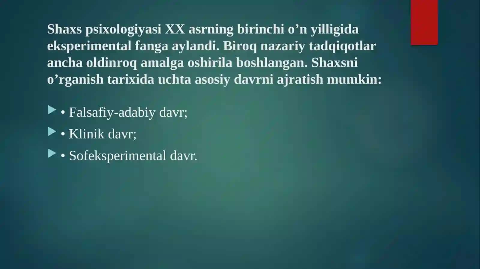 Shaxs psixologiyasiga kirish 3