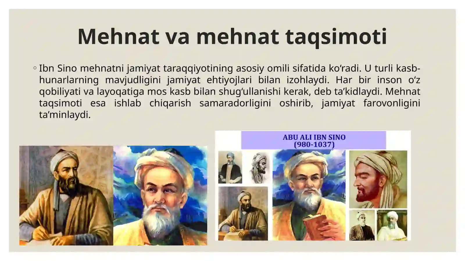 Ibn Sinoning iqtisodiyotga oid qarashlari 3