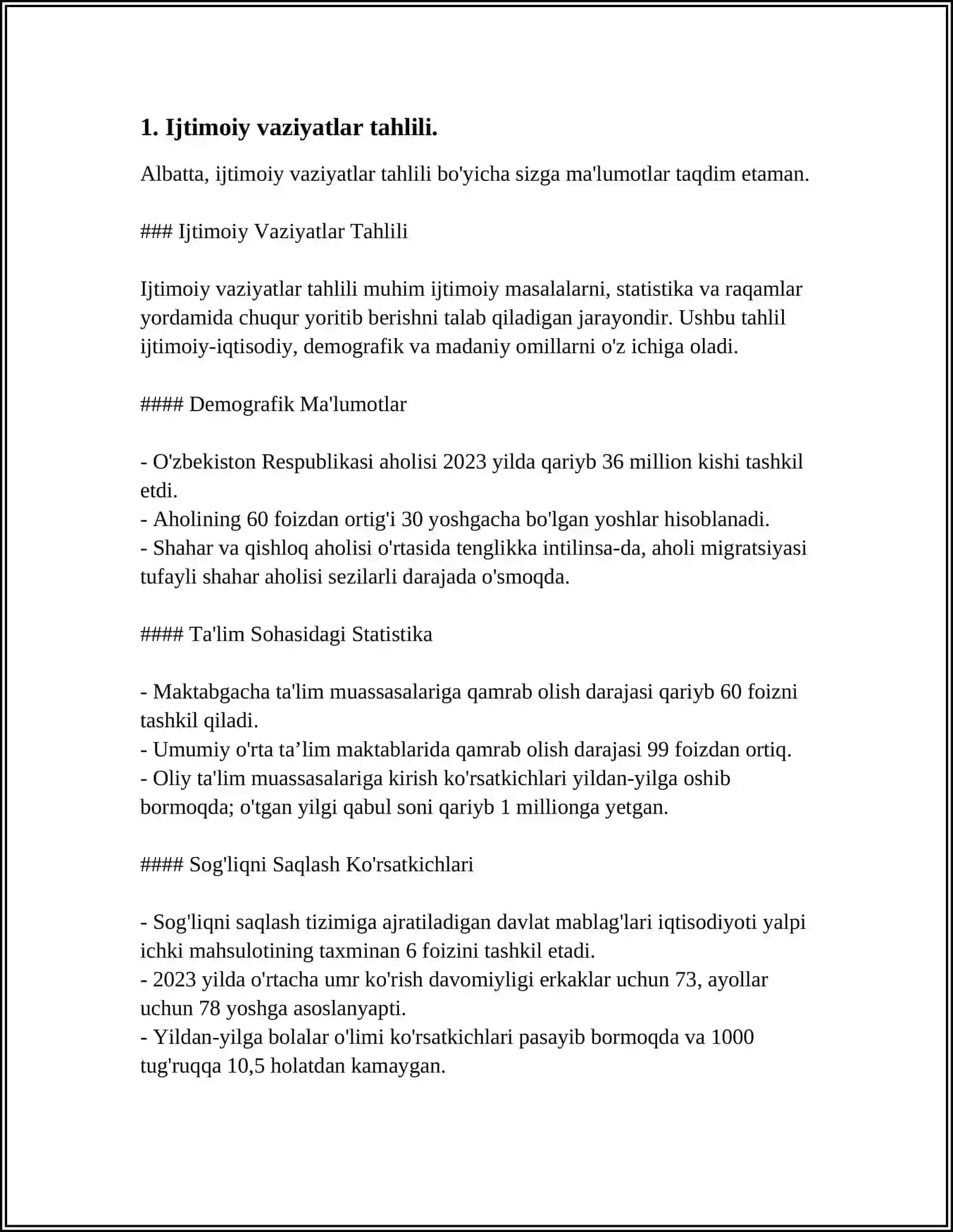 BIOLOGIYA VA EKOLOGIYA FAKULTETI 2-KURS SIRTQI TAʼLIM TALABASI REFERAT 3