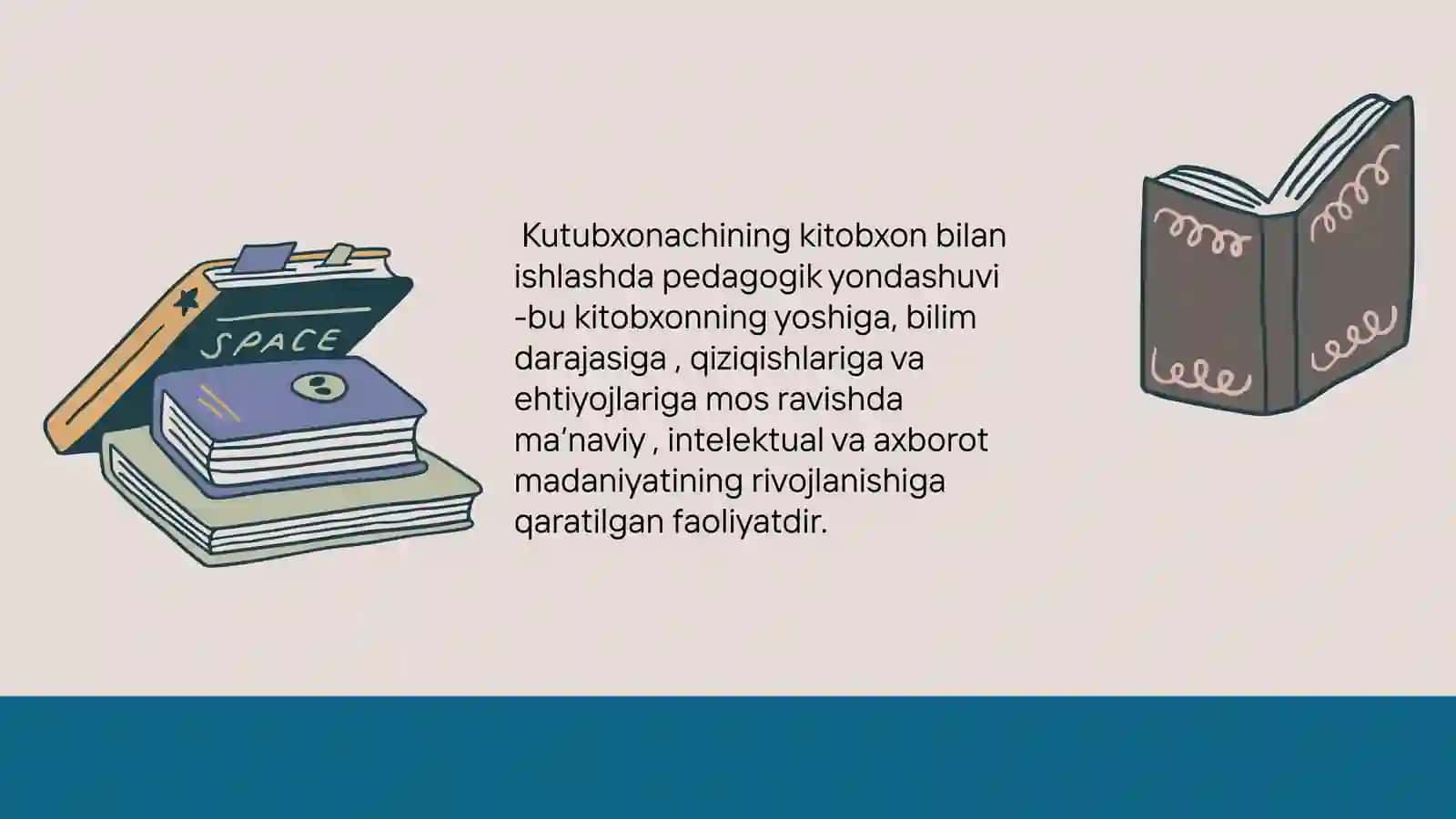 Kutubxonachining kitobxon bilan ishlashda pedagogik yondashuvi 3