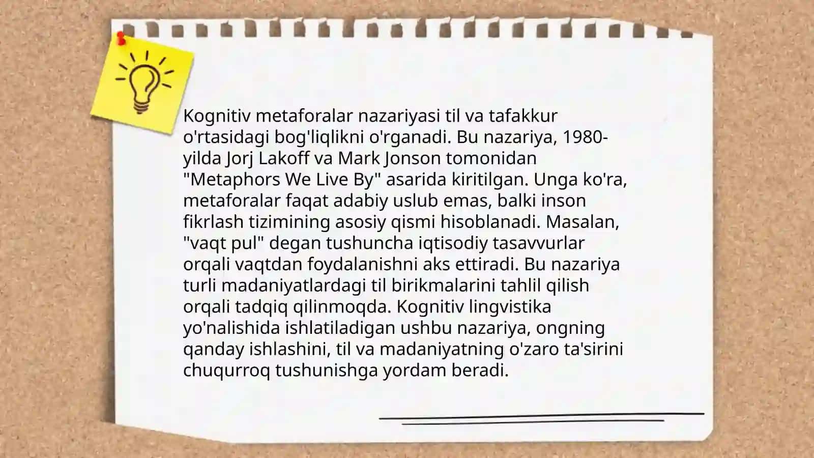 Kognitiv metaforalar nazariyasi 3