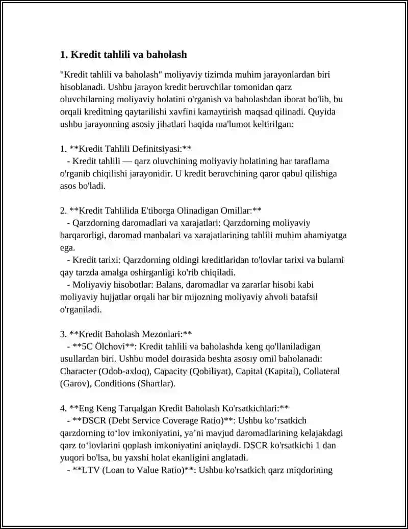 BANKLARNING KRIDET APERATSIYALARI 3