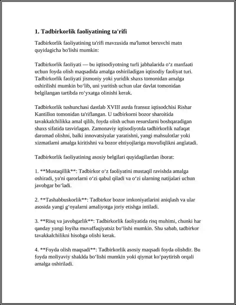 TADBIRKORLIK FAOLIYATI 3